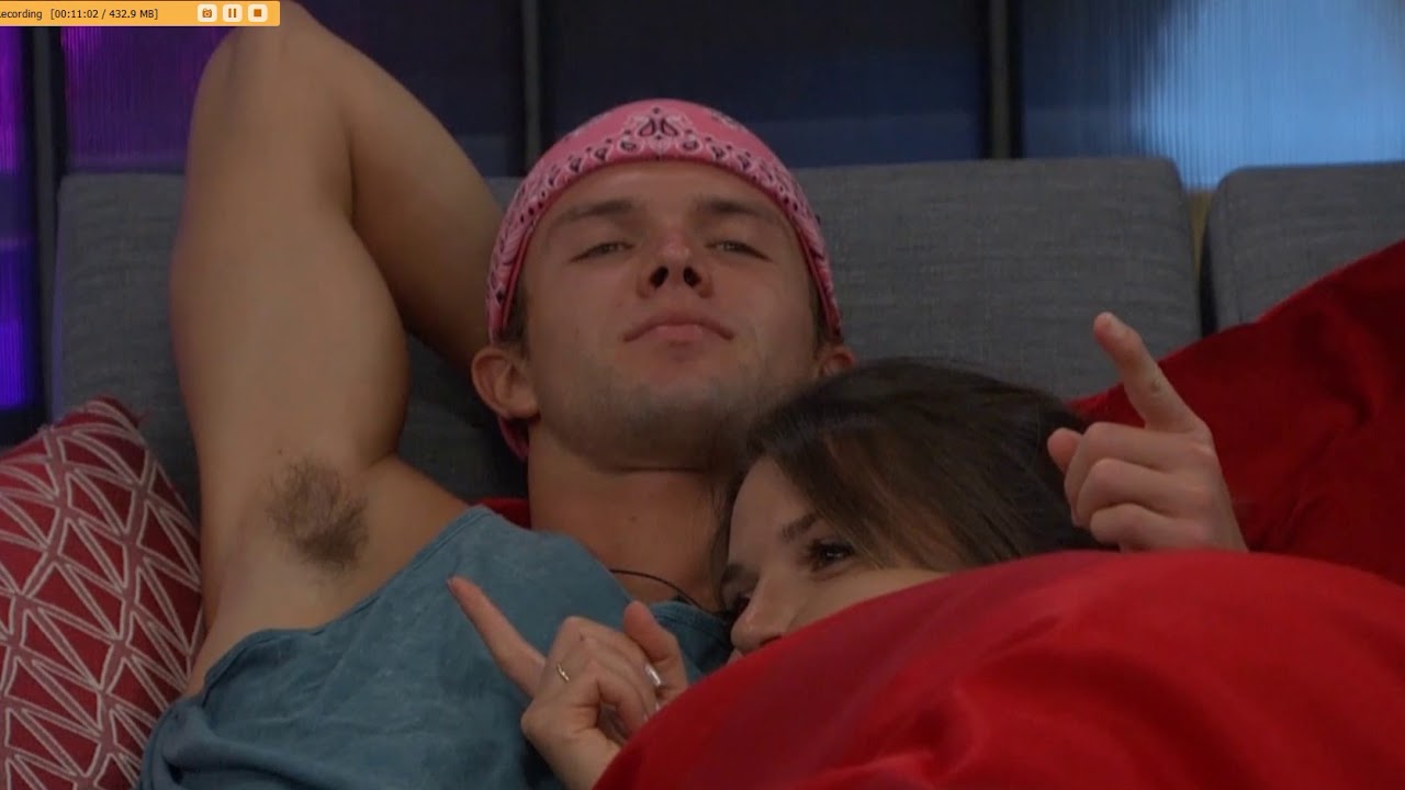 BB20 Tyler and Angela cuddle Big Brother