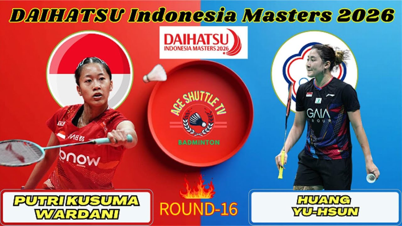 Putri Kusuma Wardani vs Huang Yu-Hsun | Babak 16 Besar DAIHATSU Indonesia Masters 2026