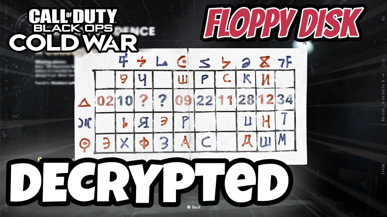 How to Decrypt the Floppy Disk in Black Ops Cold War - Operation Chaos DECRYPT THE FLOPPY DISK