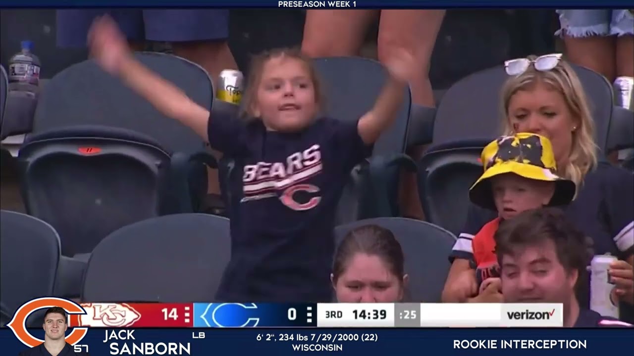 Jack Sanborn first interception in the NFL/ Preseason Week 1
