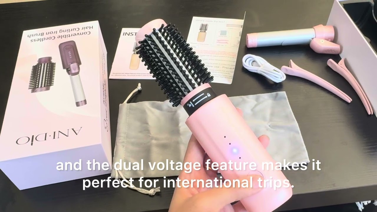 Game-Changer! Cordless Automatic Curling Brush from Amazon 🔥#cordless #hairgoals #hairstyle @amazon 
