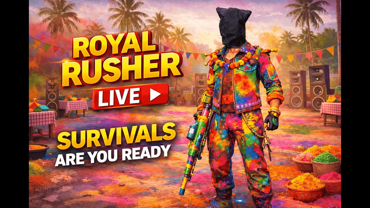 Holi Madness with Royal Rusher 🎨 LIVE Survival Grind!  #scarfall #scarfalllive #scarfallgameplay
