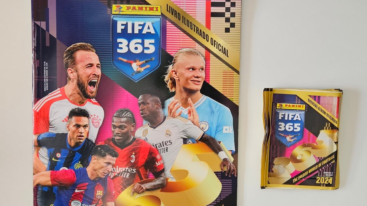 Folheando Álbum FIFA 365 2024 + Abrindo 5 Envelopes!