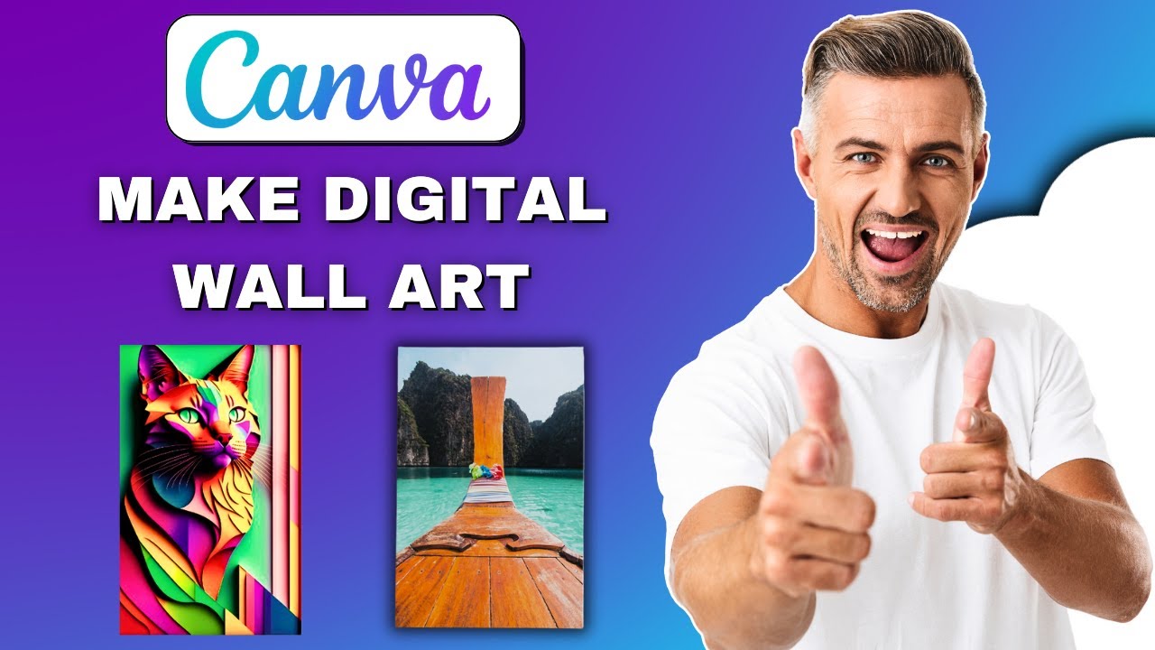 Как создать печатное настенное искусство с помощью Canva — создание и размещение цифрового настен...