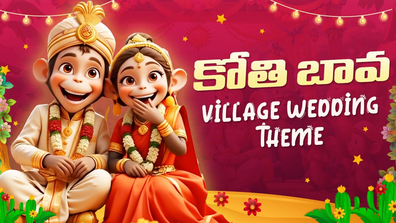 Kothi Bava | Village Wedding Theme | కోతి బావకు పెళ్ళంట | #TeluguRhymes | Telugu Rhymes For Children
