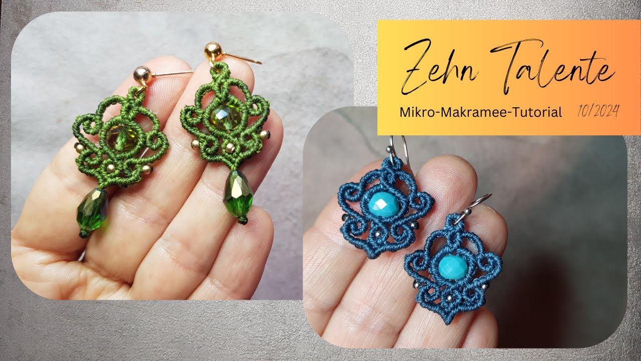 DIY Macrame Earrings Level 5; 10/2024