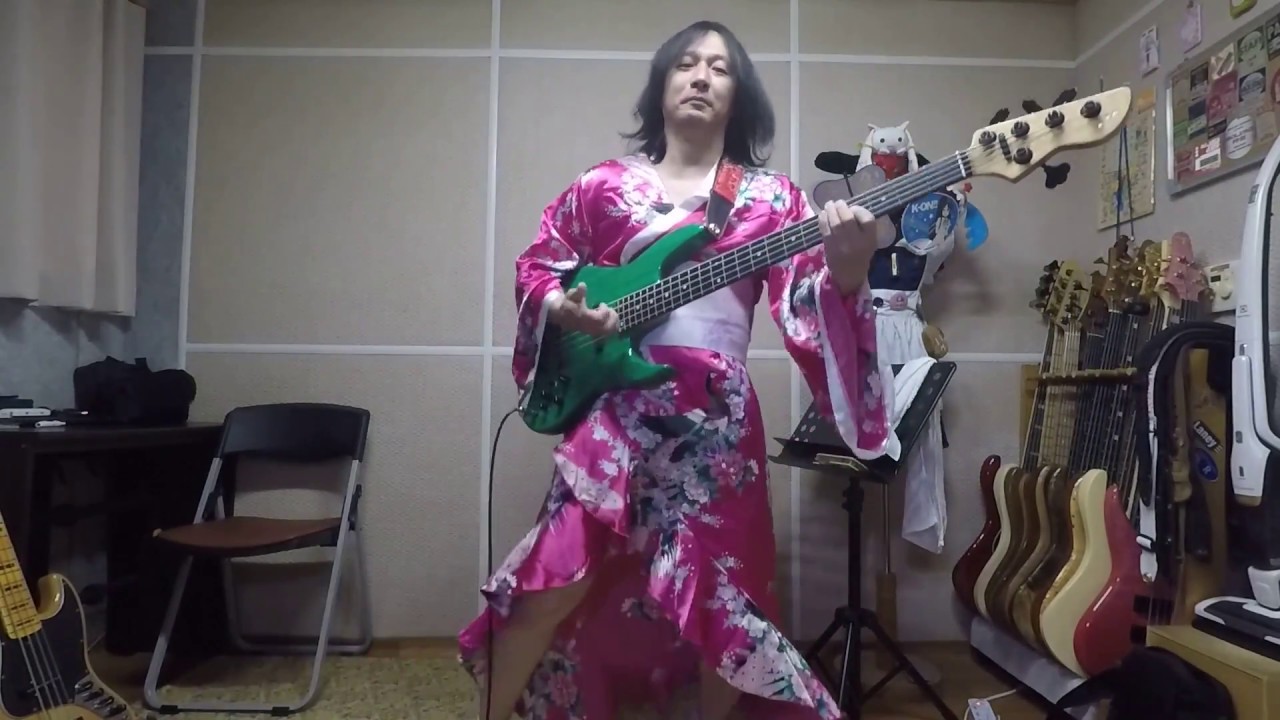 芸者がサクラあっぱれーしょんのベースを弾いてみた