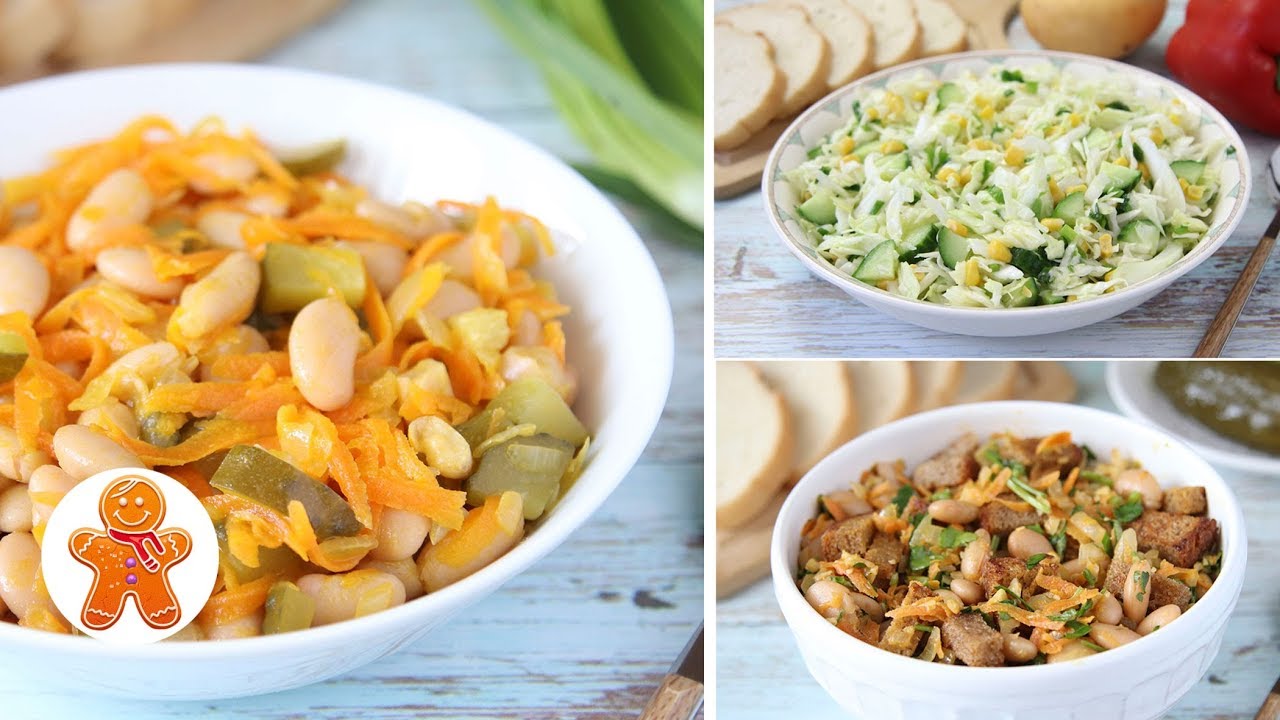 Три Рецепта Быстрых Постных Салатов