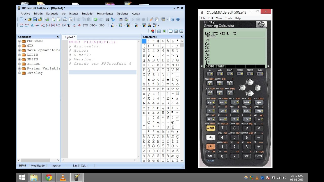 Video 5: Programacion de Calculadora HP 50g. Menu CST, Custom o Personalizado. Lo mas utill
