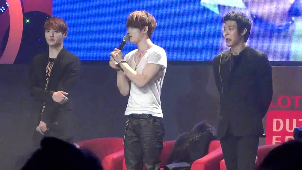 [Eng Sub/Fancam] JYJ Lotte Fanmeet 20120114 -Talk Pt.1