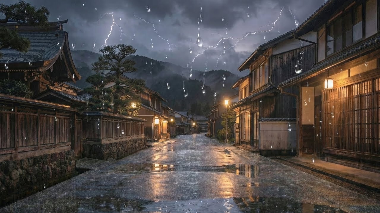 Rain Sounds for Sleeping | Heavy Rain & Thunderstorm All Night (12 Hours)
