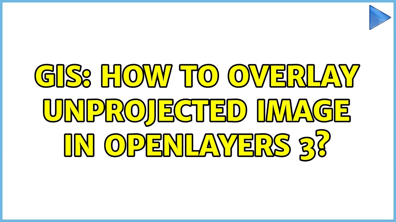 GIS: How to overlay unprojected image in openLayers 3?
