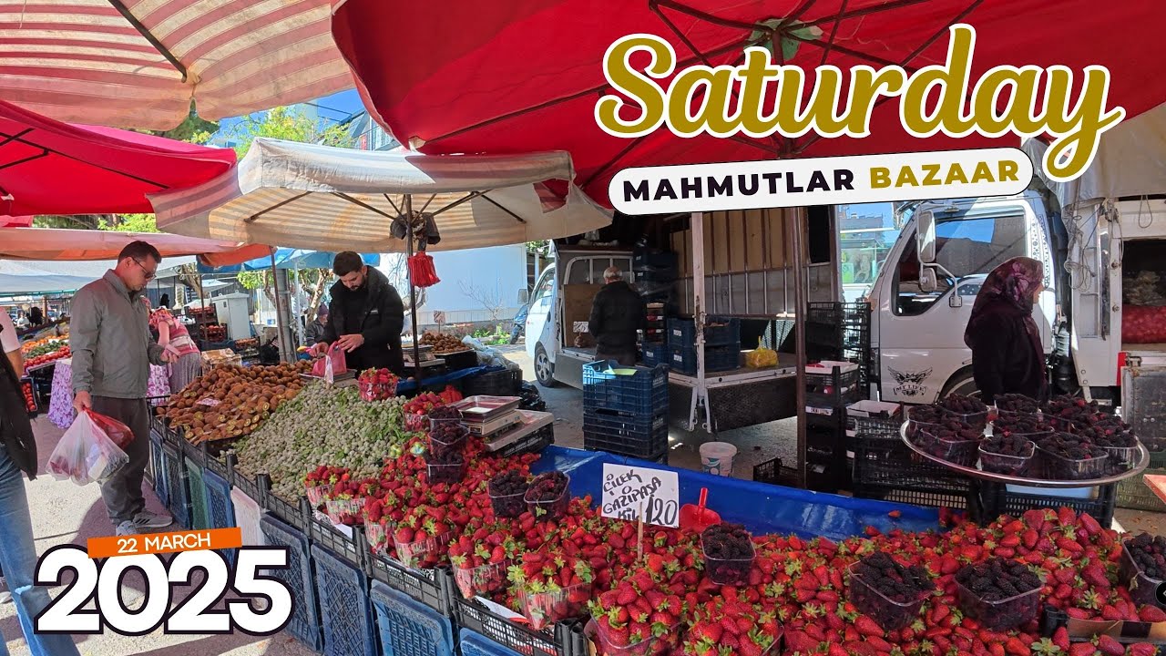 Alanya Mahmutlar Saturday Market | March 22, 2025 [4K HD/60 fps]