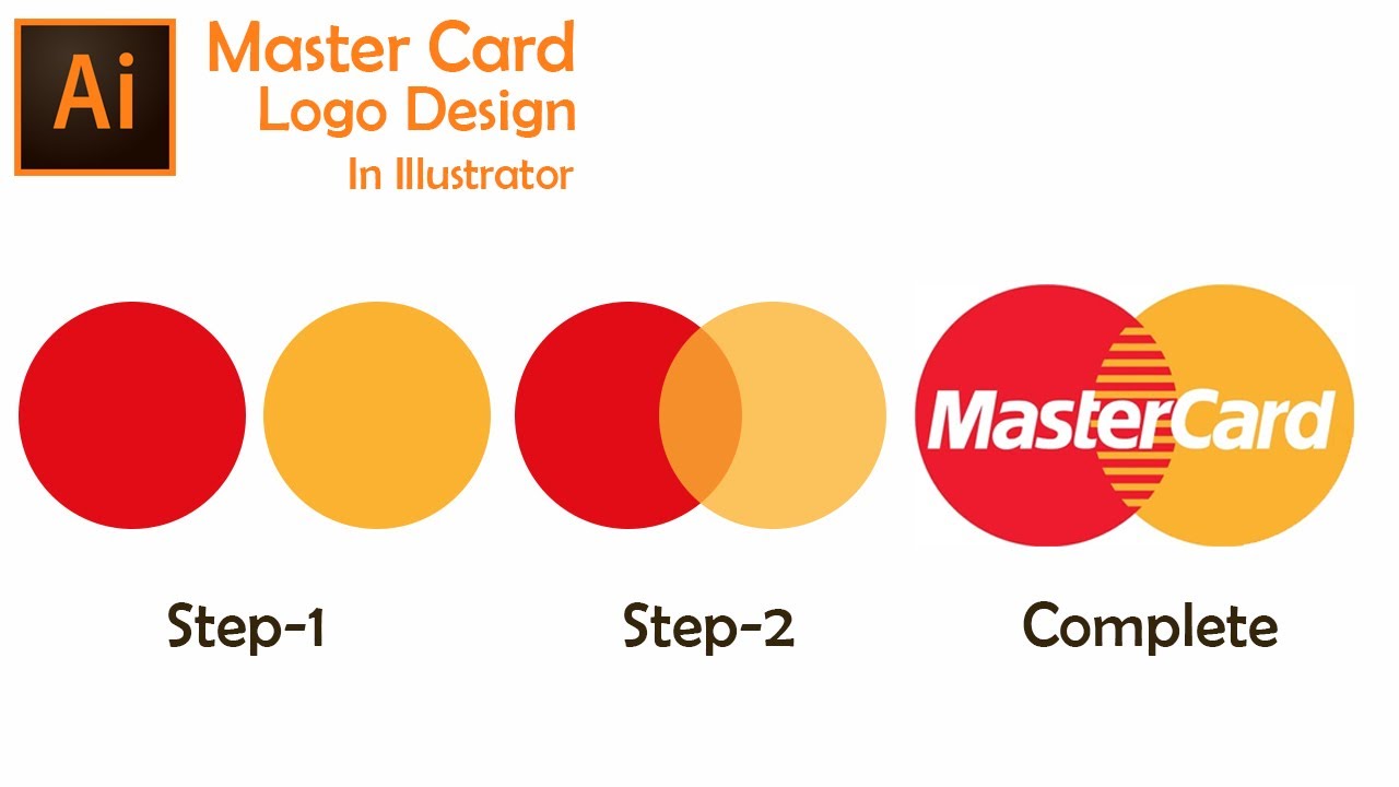 Illustrator Tutorial How to Create Master Card Logo Adobe Illustrator CC  |Graphics Canyon|