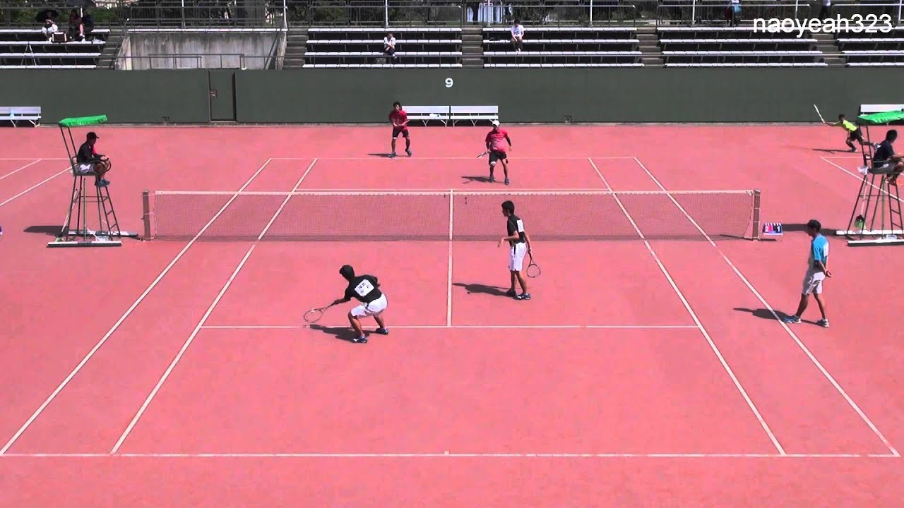 2015年 ソフトテニスJOC杯 U-20 男子ダブルス 準々決勝 中村・川嶋 対 因・米澤