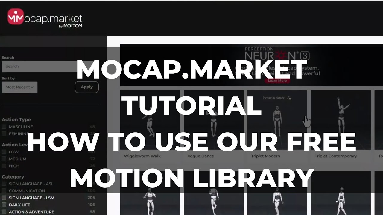 Mocap.Market Tutorial | FREE MOTION CAPTURE LIBRARY