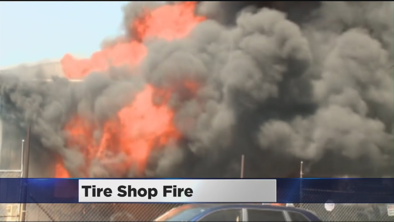 Fire At North Sacramento Tire Shop Sends Black Smoke Into Sky
