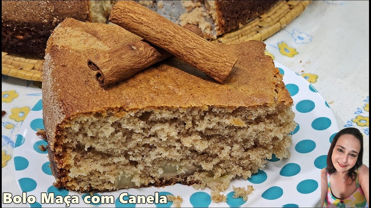 BOLO DE MAÇA COM CANELA - BOLO BOLO MÁGICO -  FICA SUPER FOFINHO - RENDE MUITO