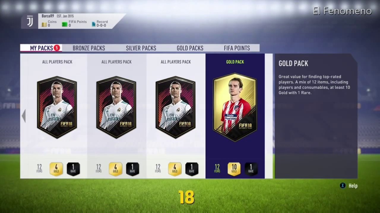 FIFA 18 Ultimate Team Starter packs