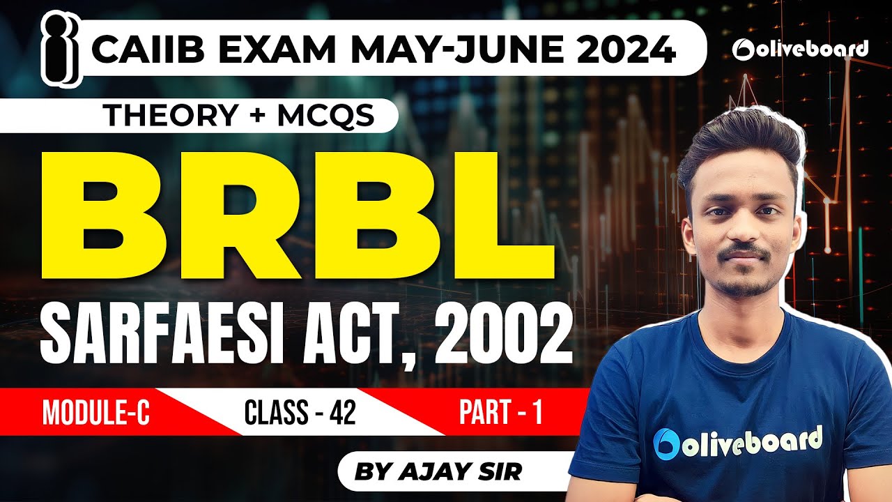 CAIIB Exam 2024 | BRBL |Theory + Mcqs | SARFAESI Act, 2002 | Part 1 | Module-C | Class -42| By Ajay
