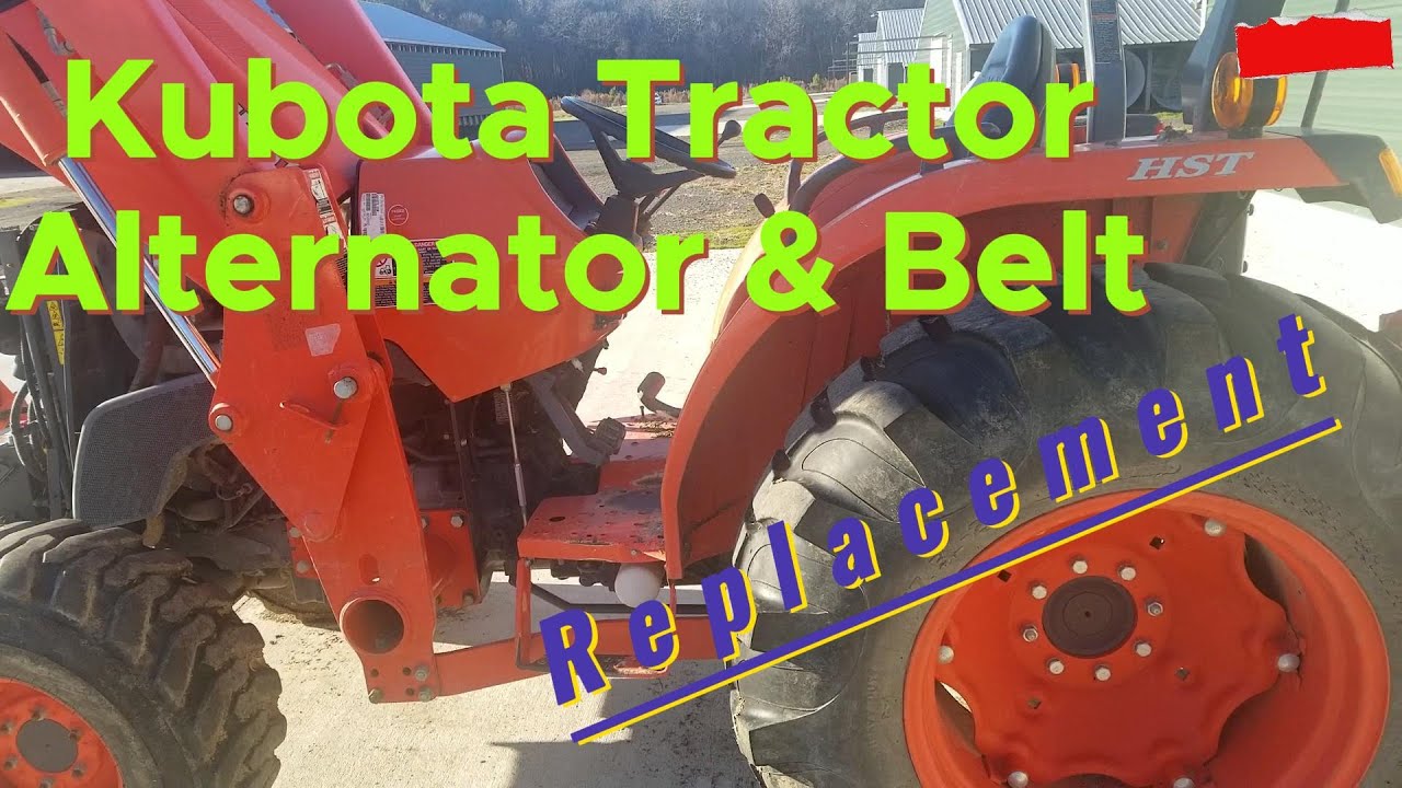 Kubota Tractor Alternator | Fan Belt replacement