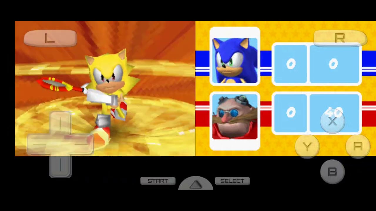 Sega Superstars Tennis Nintendo DS Sonic vs Dr. Eggmann