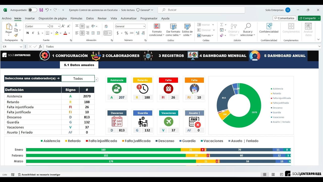 Control de asistencias en Excel | Lista de asistencia excel 📆🎯