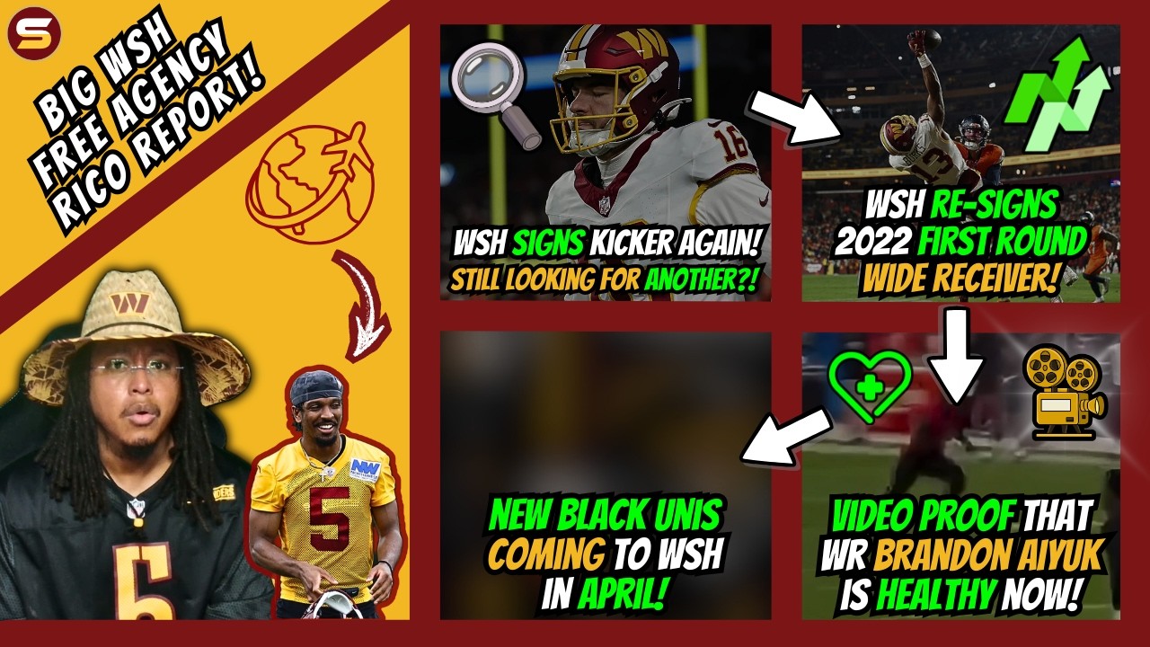 🚨NEW BLACK UNIS! WSH Signs Kicker! STILL LOOKING K | Signs WR Treylon Burks! 🎥 Proof Aiyuk = HEALTHY