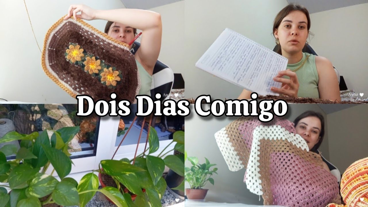 Rotina da crocheteira// Dois Dias Comigo produzindo crochê #crochet #croche #vlog 