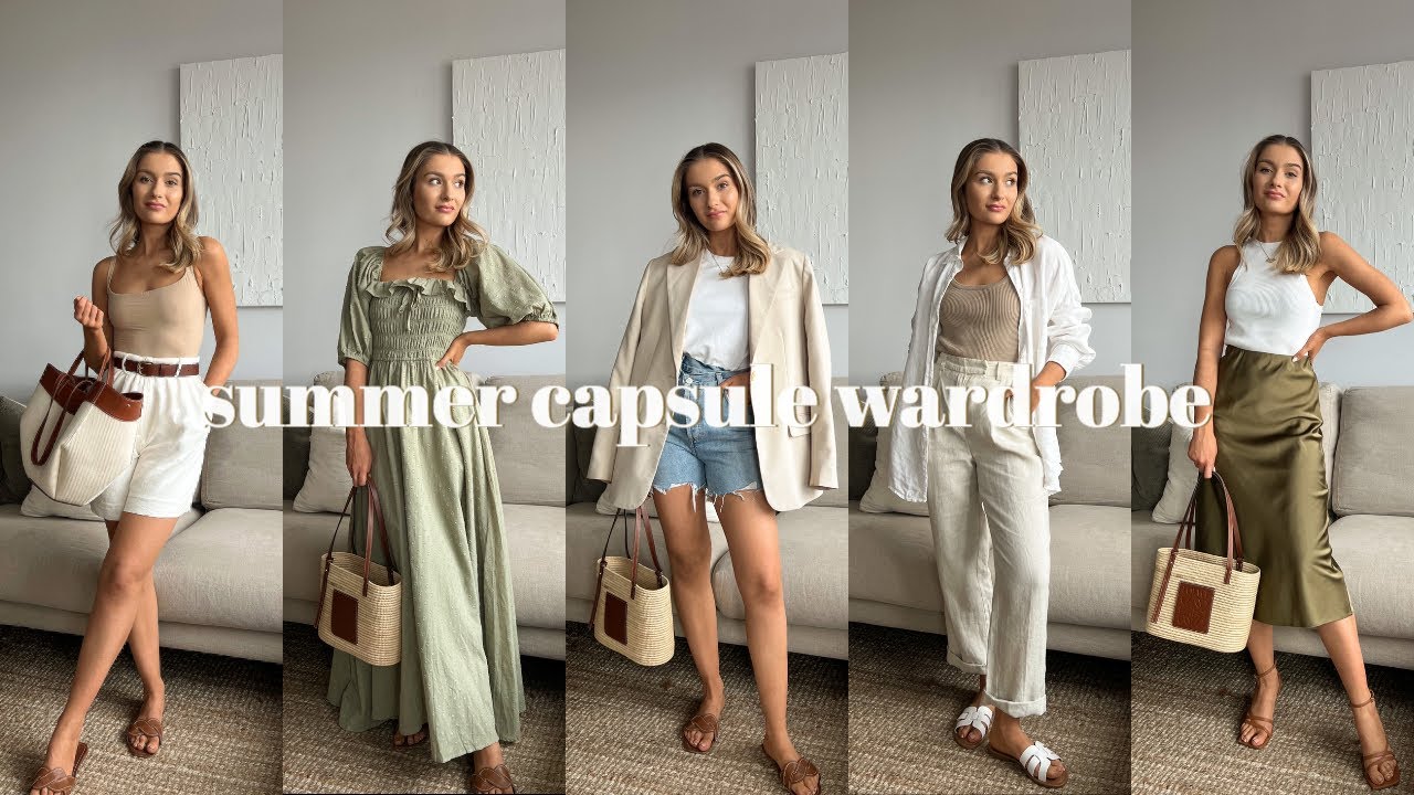 SUMMER CAPSULE WARDROBE 2022 | MINIMAL WARDROBE STAPLES & OUTFIT STYLING
