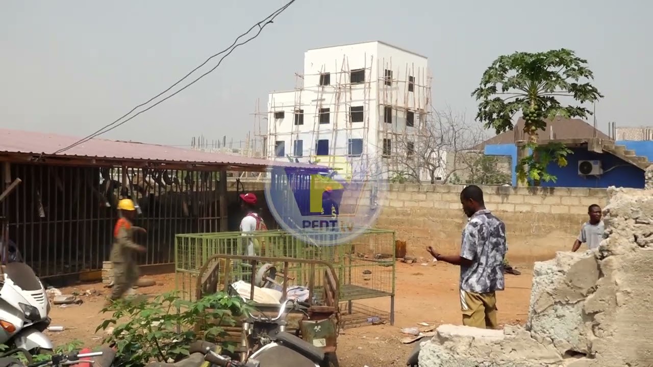Ongoing demolition exercise at Ladade Kotopon Municipal Assembly. 