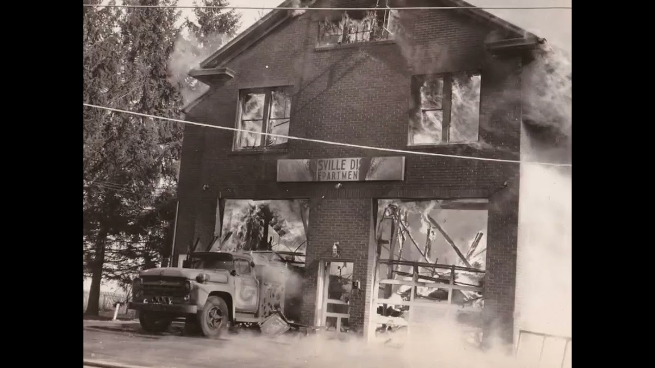 Laytonsville VFD firehouse on fire. MCFRS audio from February 4, 1965