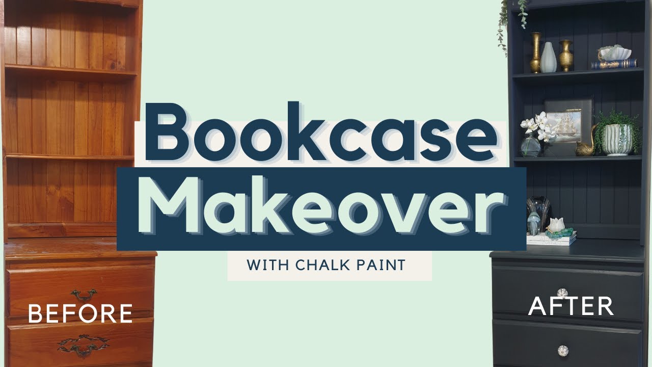 DIY Thrifted Bookcase Makeover | Furniture Refinishing  w/ Chalk Paint & Wax