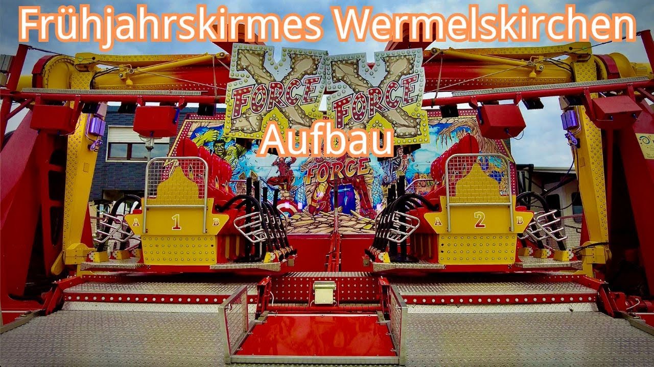Frühjahrskirmes Wermelskirchen Aufbau 2024 4K.60fps