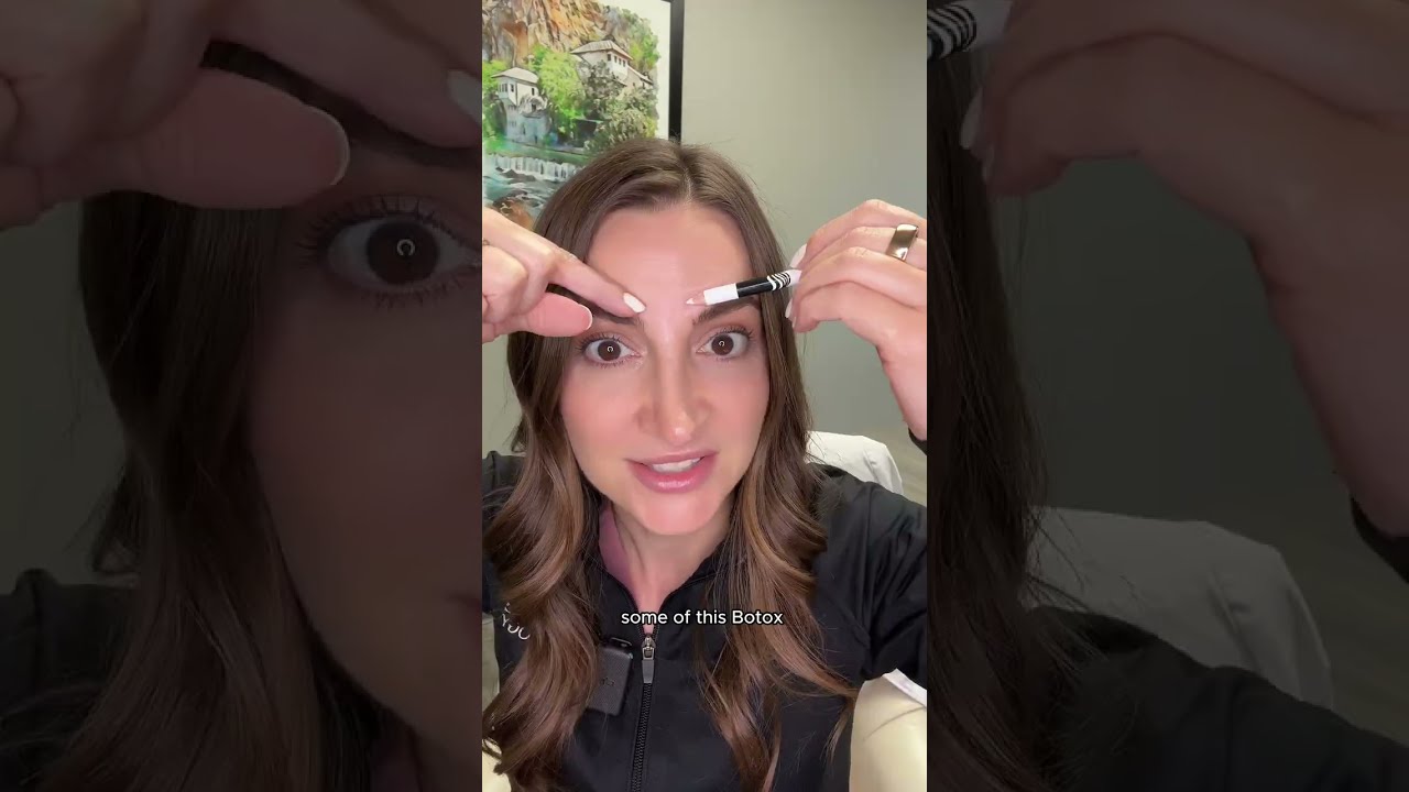 Botox Brow Droop? 😳 PREVENT Brow Drop With THIS! #dermatologist #shorts #botox