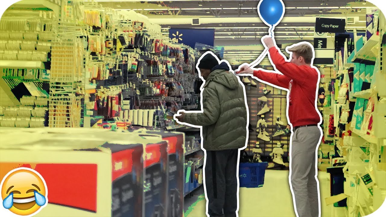 Clipping BALLOONS to Strangers 😂