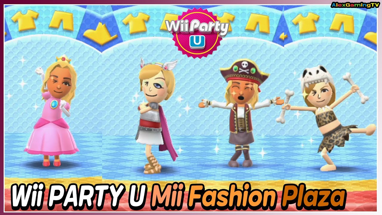 Wii Party U - Mii Fashion Plaza (Master com) 🎵 Alisha vs Joana vs Clara vs Sara | AlexGamingTV