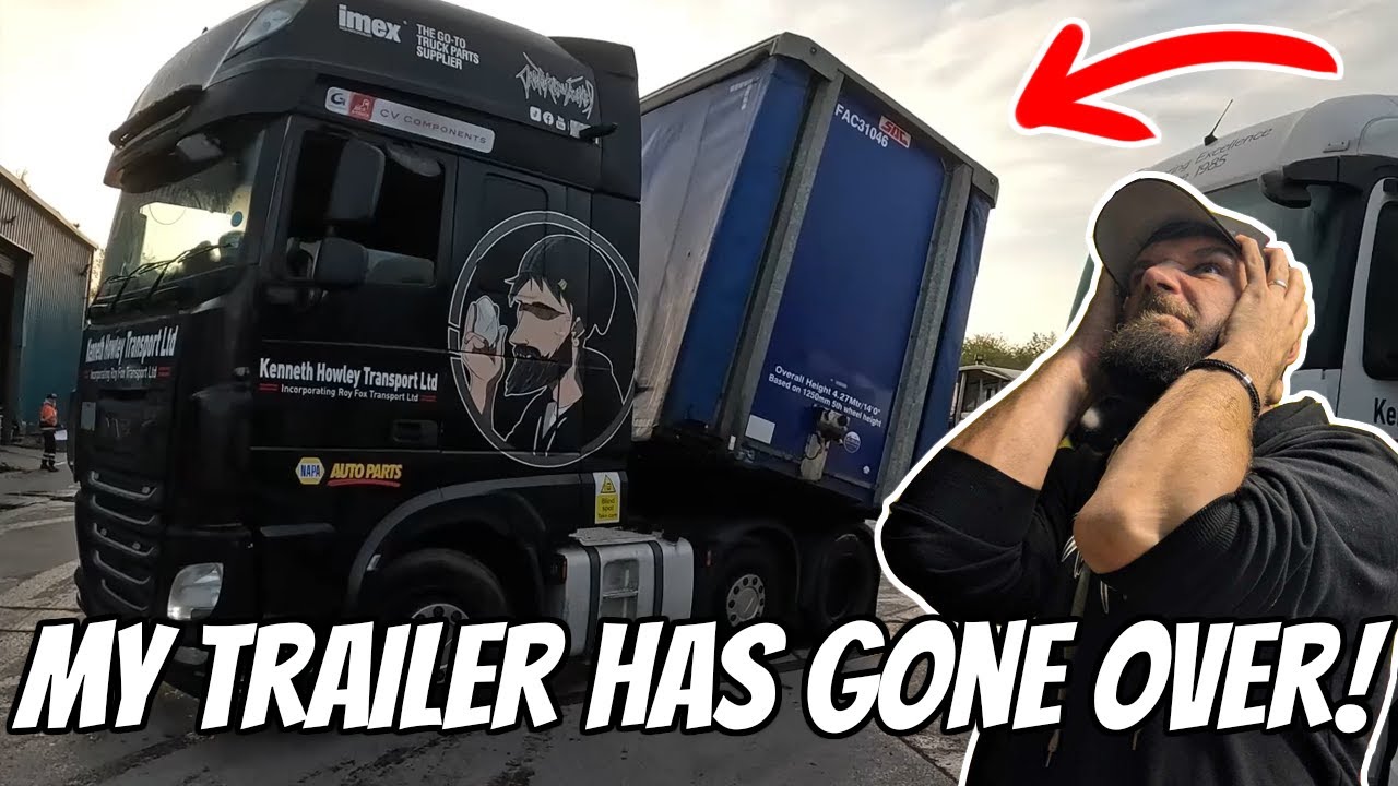 THE LOAD SHIFTED AND MY TRAILER WENT OVER!