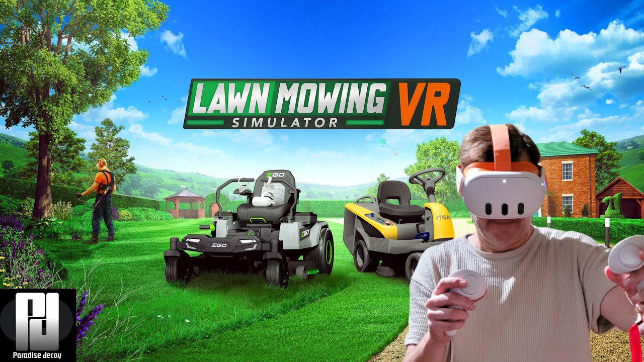 Touching Grass! - Lawn Mowing Simulator VR Impressions.
