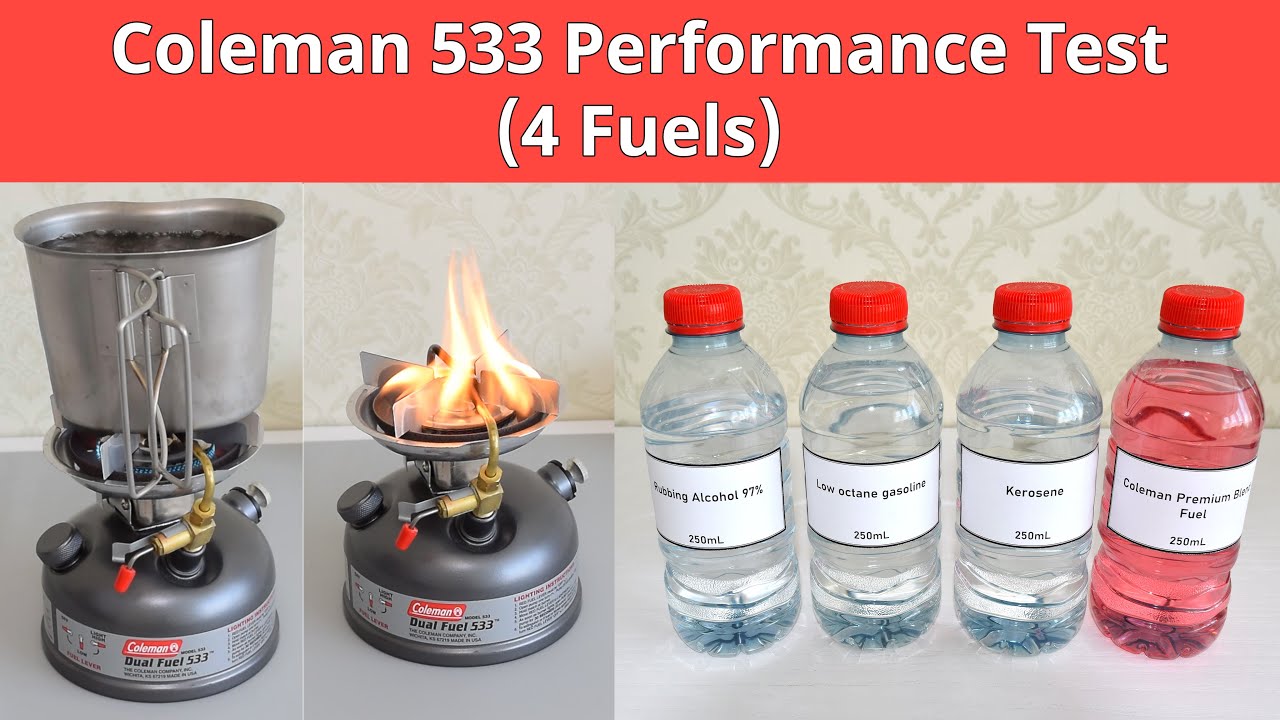 Двухтопливная плита Coleman 533 – Тест производительности с бензином, керосином, спиртом и топлив...