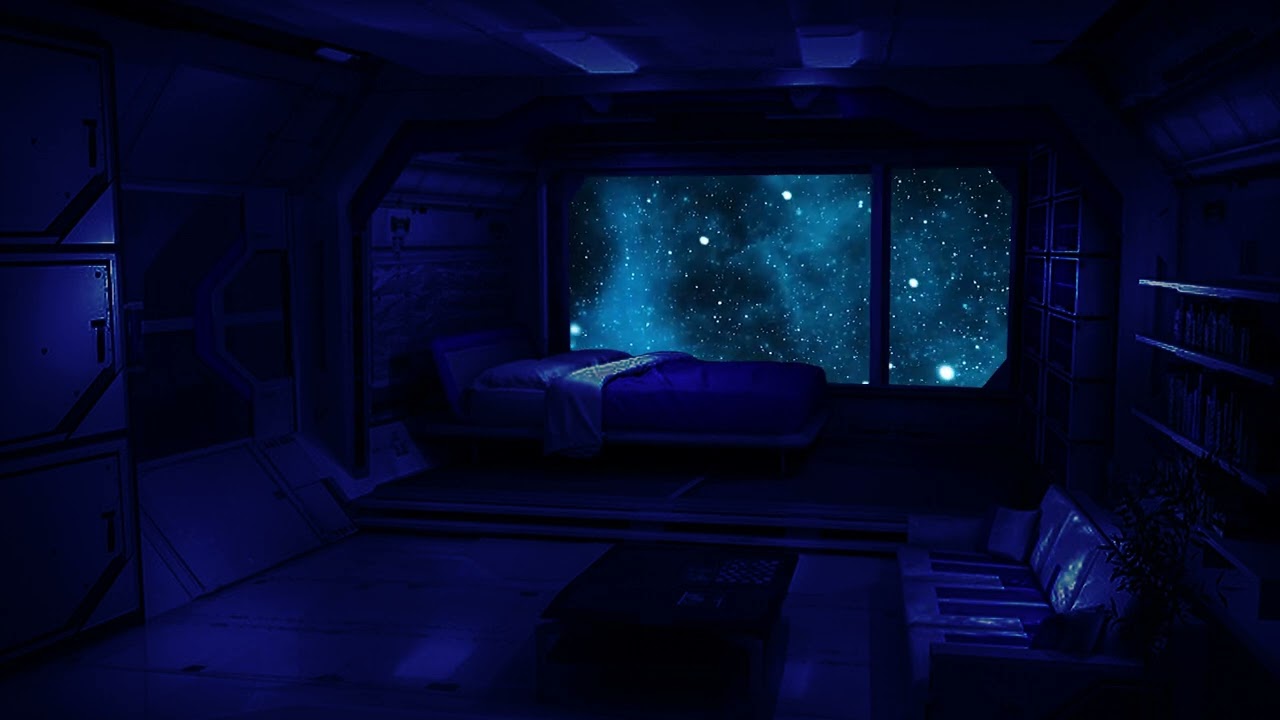 Bedroom Spaceship Ambience - Deep Sleep - Brown Noise - Travel in Space