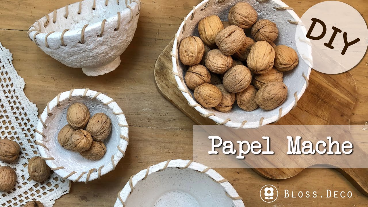 Cuencos de Papel Maché Blanco