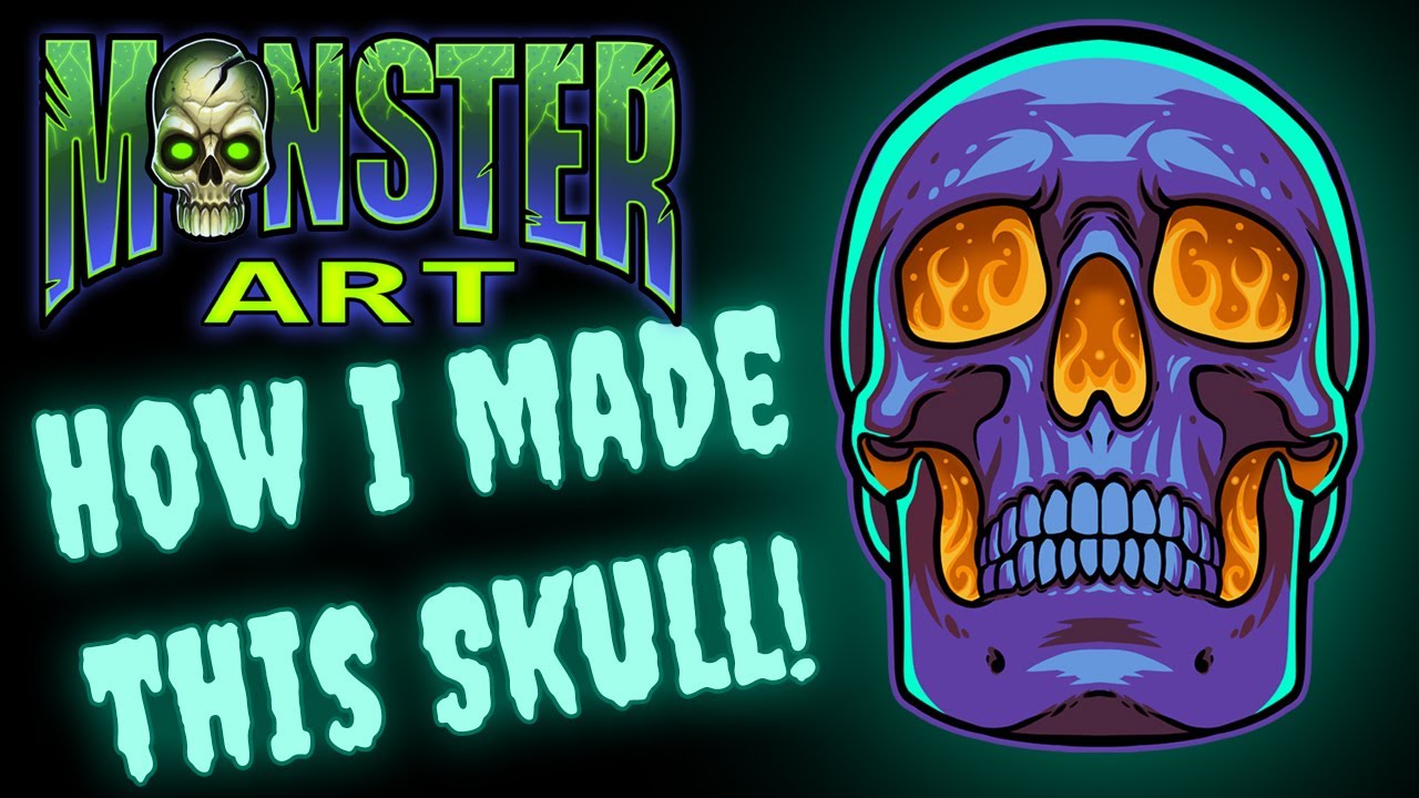 How I Made This Spooky Skull T Shirt Design!