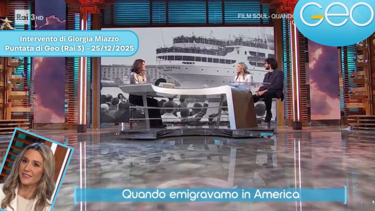 GIORGIA MIAZZO nel Programma GEO di Rai 3 - Puntata di Natale 25/12/2025