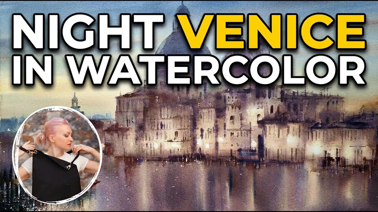 Venice Night Watercolor Tutorial | Building Light and Shadow | Julia Zilbert