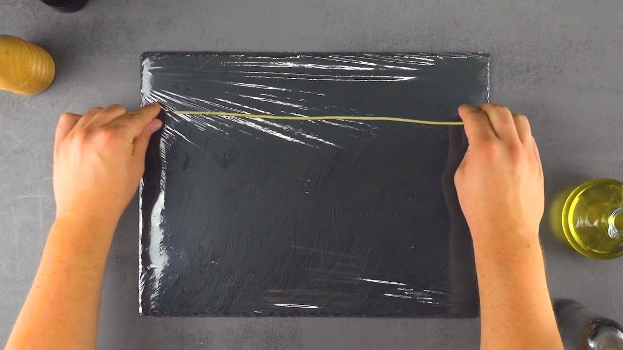 Place The Individual Spaghetti On The Foil Like THIS & Roll It Up. Yummy!