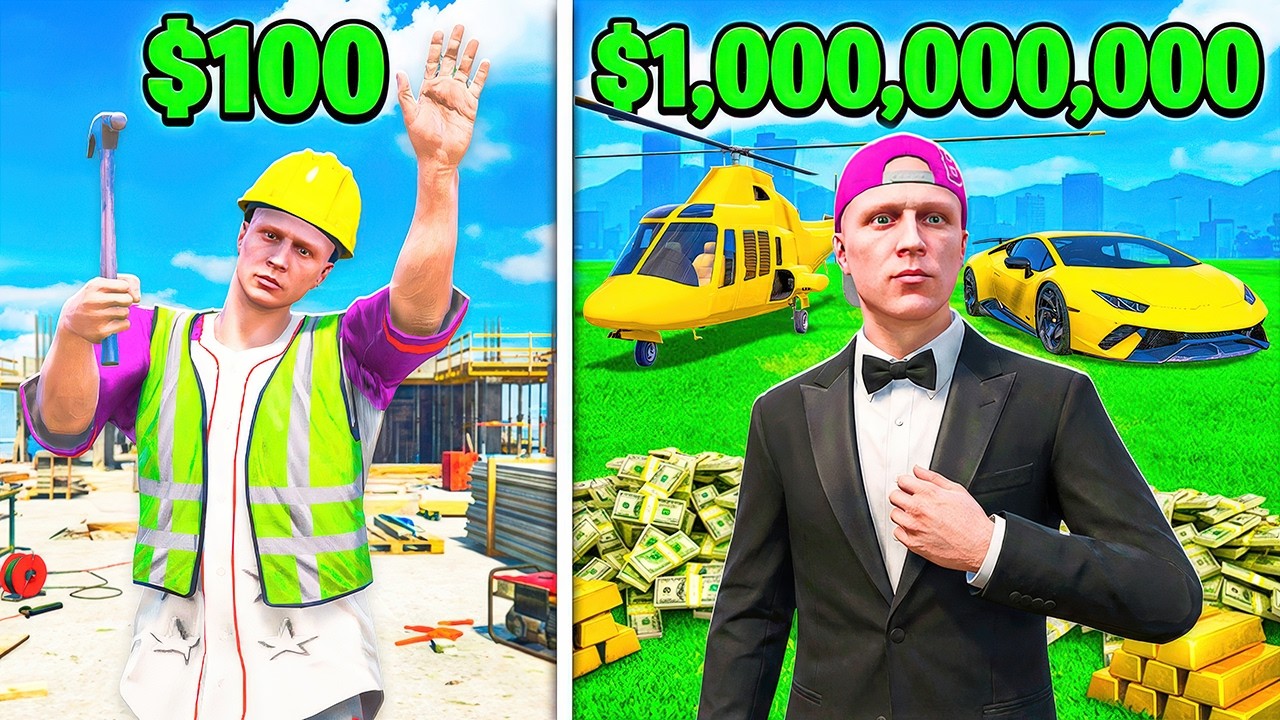 JOB de 100€ vs JOB de 1.000.000€ in GTA 5!