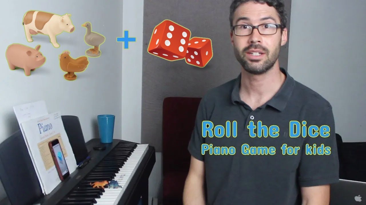 Really fun piano game for kids to learn the notes - Roll the dice game