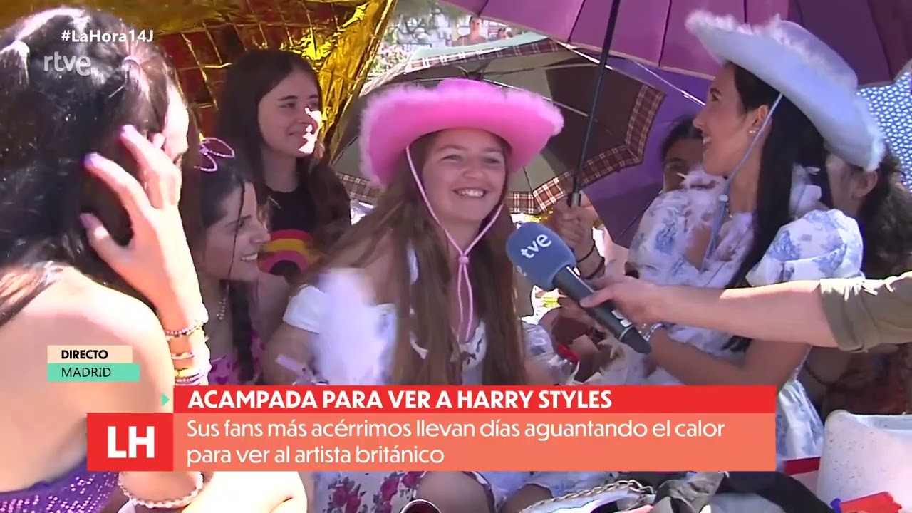 Colas de una semana para ver a Harry Styles en Madrid - 'La hora de la 1' TVE