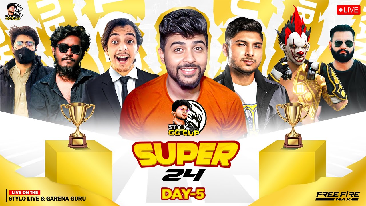 4v4 Contra Cup🏆Super 24😮DAY - 5😎 #thestylolive - freefirelive